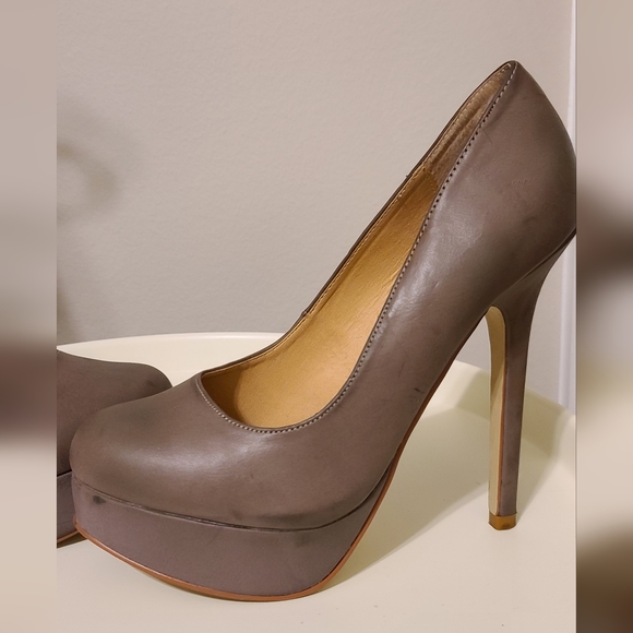 Colin Stuart Grey Brown Stilettos Size 7.5 Womens High Heels - Picture 3 of 6